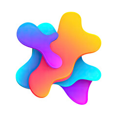 Abstract, vibrant blob design