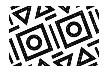 Abstract geometric pattern with triangles squares circles vector