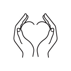 Obraz premium Hug Line – Self-Compassion & Empathy Vector