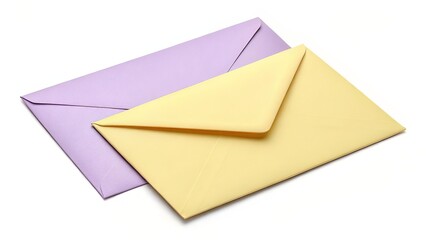 Lavender Envelope and Yellow Insert ? Elegant Stationery Mockup