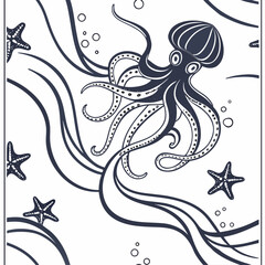 Italy summer bandana print, Sicilian traditional fashion design, seashell blanket background. Italy textile decoration print.