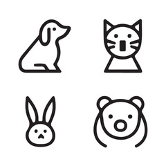 Fototapeta premium Animals Icon Set
