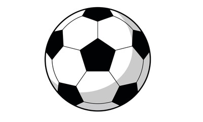 Obraz premium Classic black and white soccer ball illustration