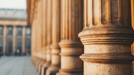 Fototapeta premium Out-of-focus historical building background, old architecture