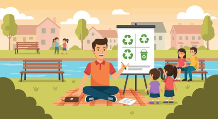 Environmental Education In A Community Park With Children And Families