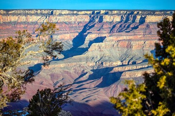 Grand Canyon cliffs with colorful rock layers