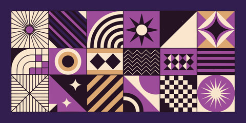 vector set of abstract geometric shapes