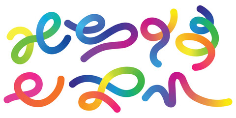 Colorful Gradient Spiral Circles – Abstract Geometric Round Line Art for Modern Digital and Web Design