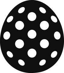Dotted Pattern Easter Egg Vector Silhouette