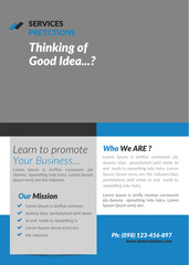 Obraz premium Promotional Flyer for Business Services with Informative Content and Contact Information