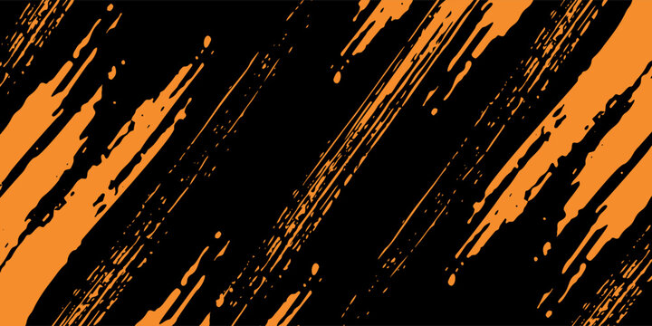 orange black brush pattern wrap car sticker banner abstract sporty. modern