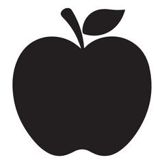 Minimal Silhouette Apple Logo Vector Design – Clean Monochrome Fruit Icon, Modern Branding Emblem, Simple Apple Symbol for Tech, Digital Art, and Graphic Projects