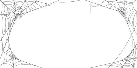 spider web frame, illustration of an cob web background, Spider web line art vector