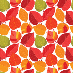Fototapeta premium seamless pattern with autumn leaves