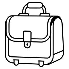 Backpack Icon Flat Style – Education Vector