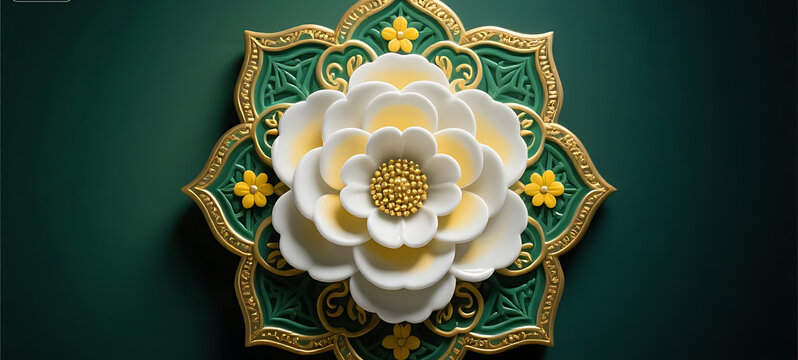 Symmetrical multi-layered mandala pattern