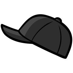 Baseball Cap Hat Drawing Vector Illustration