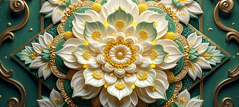 Symmetrical multi-layered mandala pattern