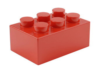 Red Building Block Toy Plastic Construction Play Children Educational Creative