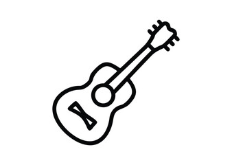 Naklejka premium Guitar line art Vector Illustration