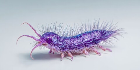 Solitary Watercolor Sea Mouse Illustration