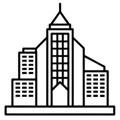 Obraz premium Cityscape Line Art Vector