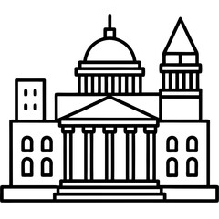 Cityscape Line Art Vector