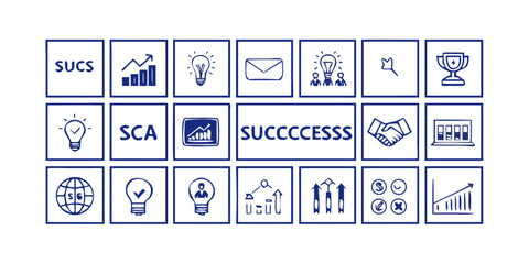 Set of web icons: business communication vector illustrations with internet, mail, house, phone, and money symbols for button design