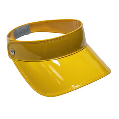 Yellow visor isolated on transparent background