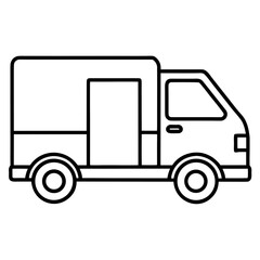 Clean Transport Van Icon Design