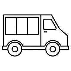 Clean Transport Van Icon Design