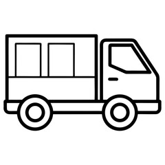 Clean Transport Van Icon Design