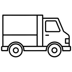 Clean Transport Van Icon Design