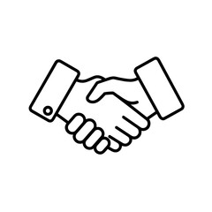 Handshake illustration symbolizing agreement and partnership  