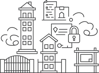 Obraz premium Modern Real Estate Investment: Secure Property Management Concept