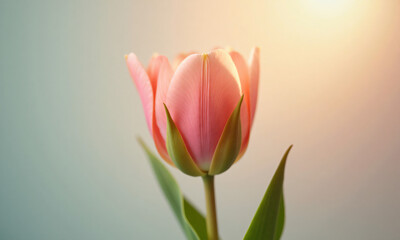 Naklejka premium pink tulip flower