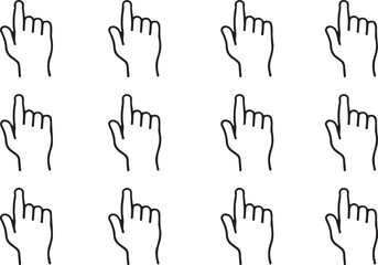 Obraz premium Pointing finger hand cursor icons vector