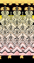 Beautiful ethnic pattern, painted. Art lines, patterns, wooden carving in ethnic style. Graphic drawing, hand-drawn graphics. Geometric ornamentation in Russian, Indian, and Chinese styles. 