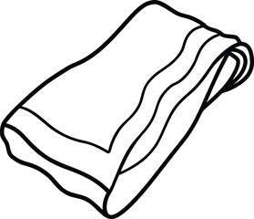 beach towel spread line art
