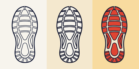 Shoe sole patterns tread running shoe