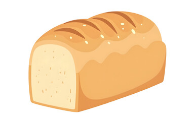 Golden loaf, fresh and appetizing, looks delicious