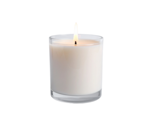 A slender white taper candle, elegant and classic, ideal for formal dining or ceremonies, isolated on white.