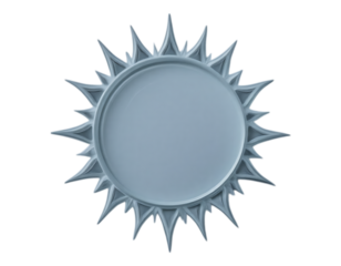 Stylized Celestial Orb with Spikes