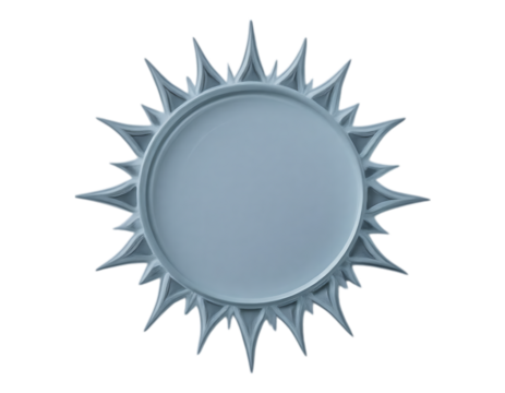 Stylized Celestial Orb with Spikes