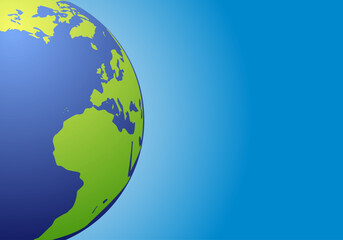 Planeta Tierra, cielo azul. Astronomía. Planeta limpio