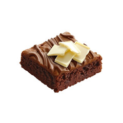 Delicious Chocolate Brownie Topped with White Chocolate Chunks