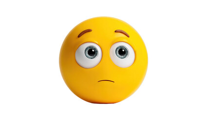 Fototapeta premium Concerned emoji face