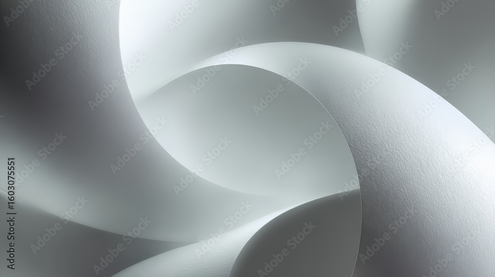 Poster the image is a close up of a white object with a curved shape