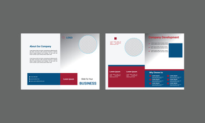 Brochure creative design set. Multipurpose template with cover A4.