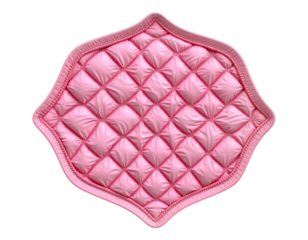 Pink Quilted Mat - Soft, Textured, Decorative, Detailed, and Luxurious